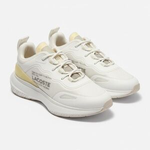 Lacoste Women's White and Yellow Sneakers